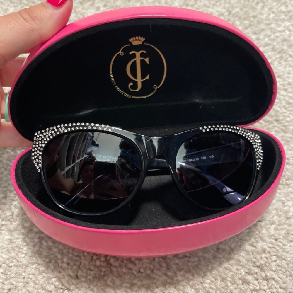 Juicy Couture Black Sunglasses with Sparkling Accents